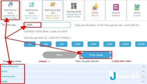 Hướng dẫn chi tiết nạp tiền bằng thẻ cào tại sân chơi Jun88